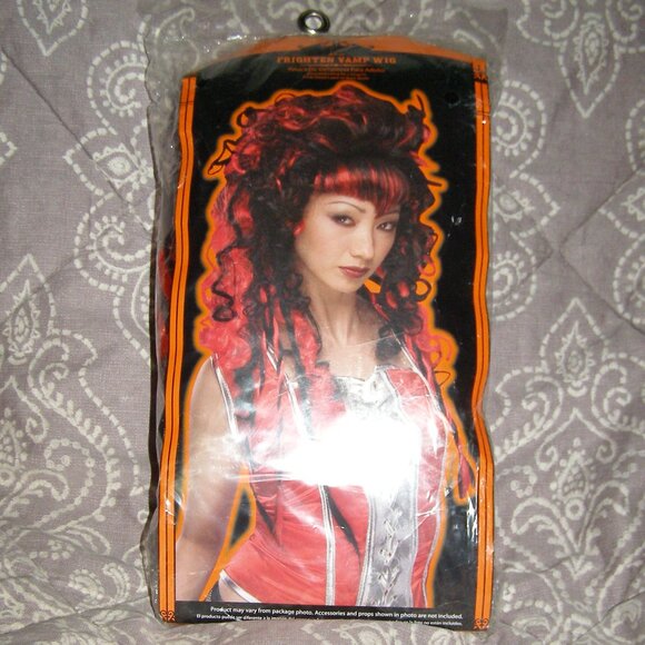 NEW "Frighten Vamp Wig" Sexy Lady Vampire wig Red and Black for Halloween - Picture 3 of 6